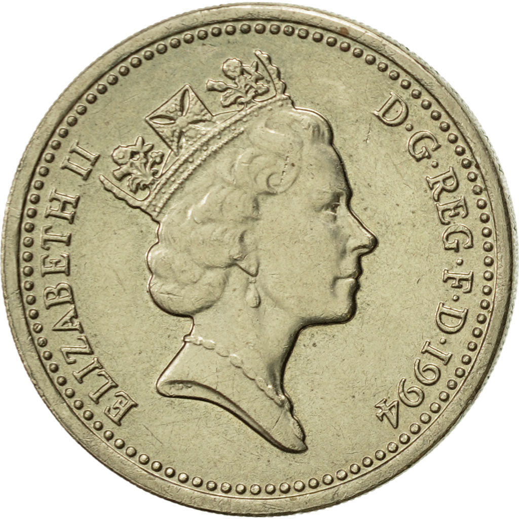 Coin, Great Britain, Elizabeth II, Pound, 1994, EF(40-45), Nickel-brass, KM:967