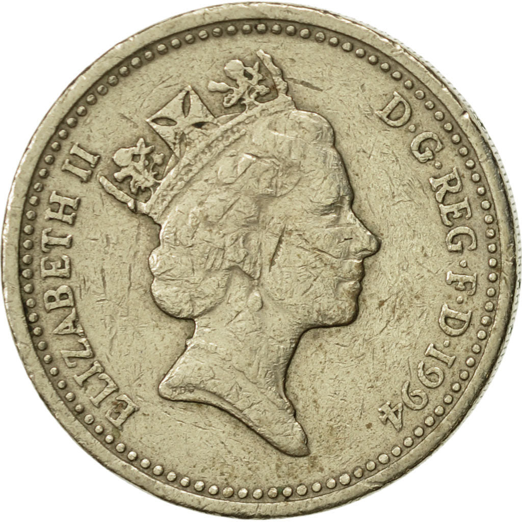 Coin, Great Britain, Elizabeth II, Pound, 1994, EF(40-45), Nickel-brass, KM:967