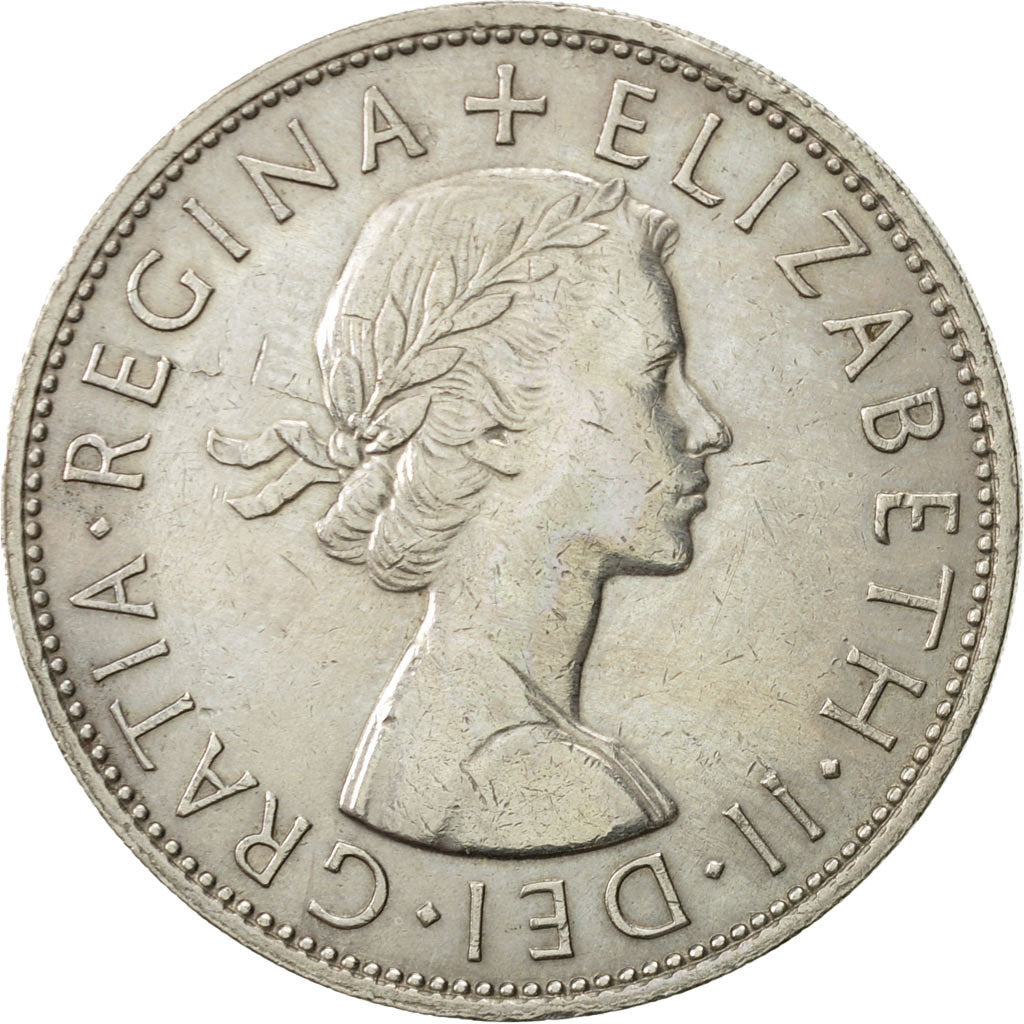 Monnaie, Grande-Bretagne, Elizabeth II, 1/2 Crown, 1965, TTB, Copper-nickel