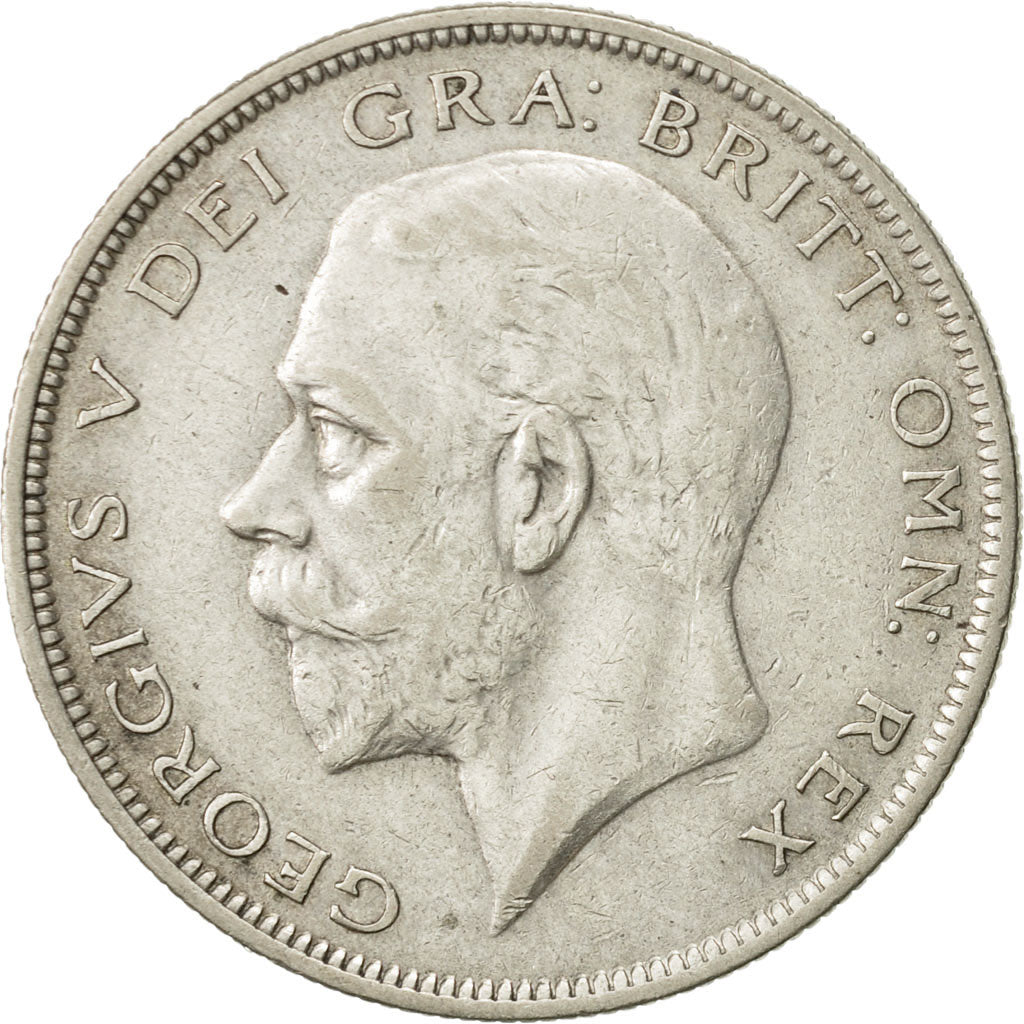 Great Britain, George V, 1/2 Crown, 1929, EF(40-45), Silver, KM:835
