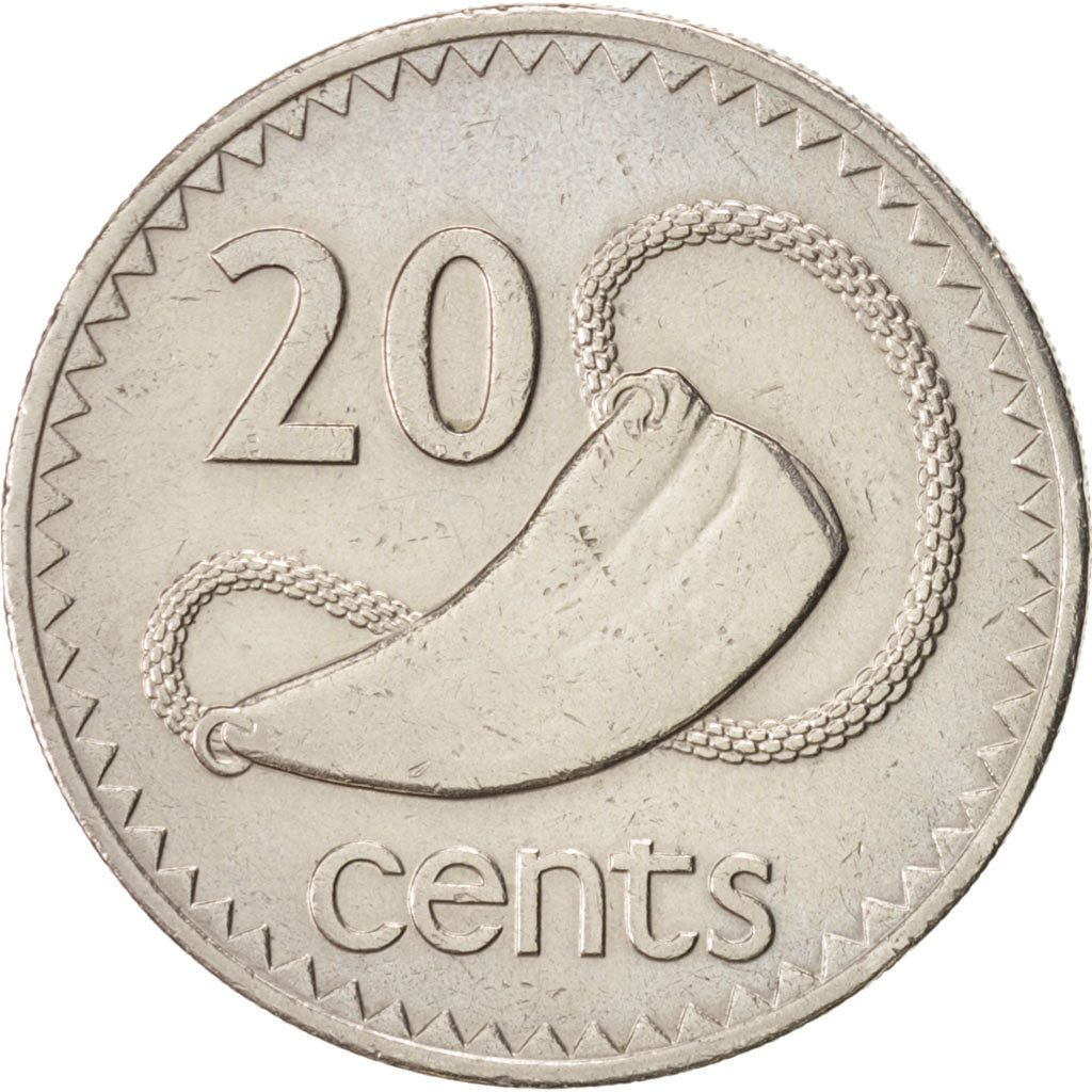 Fiji, Elizabeth II, 20 Cents, 1987, KM:53