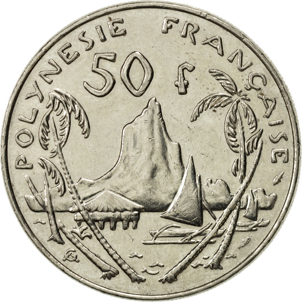 Coin, French Polynesia, 50 Francs, 1985, Paris, AU(55-58), Nickel, KM:13