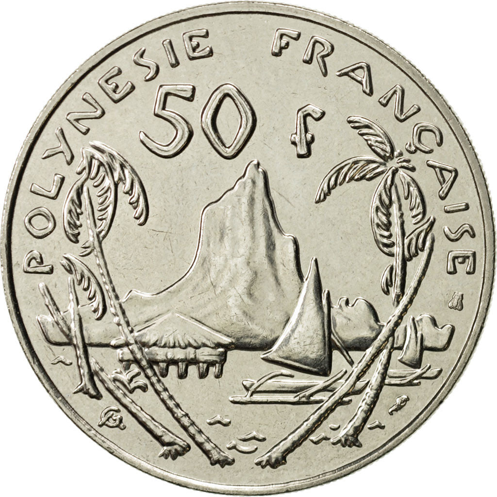 French Polynesia, 50 Francs, 1997, Paris, AU(55-58), Nickel, KM:13