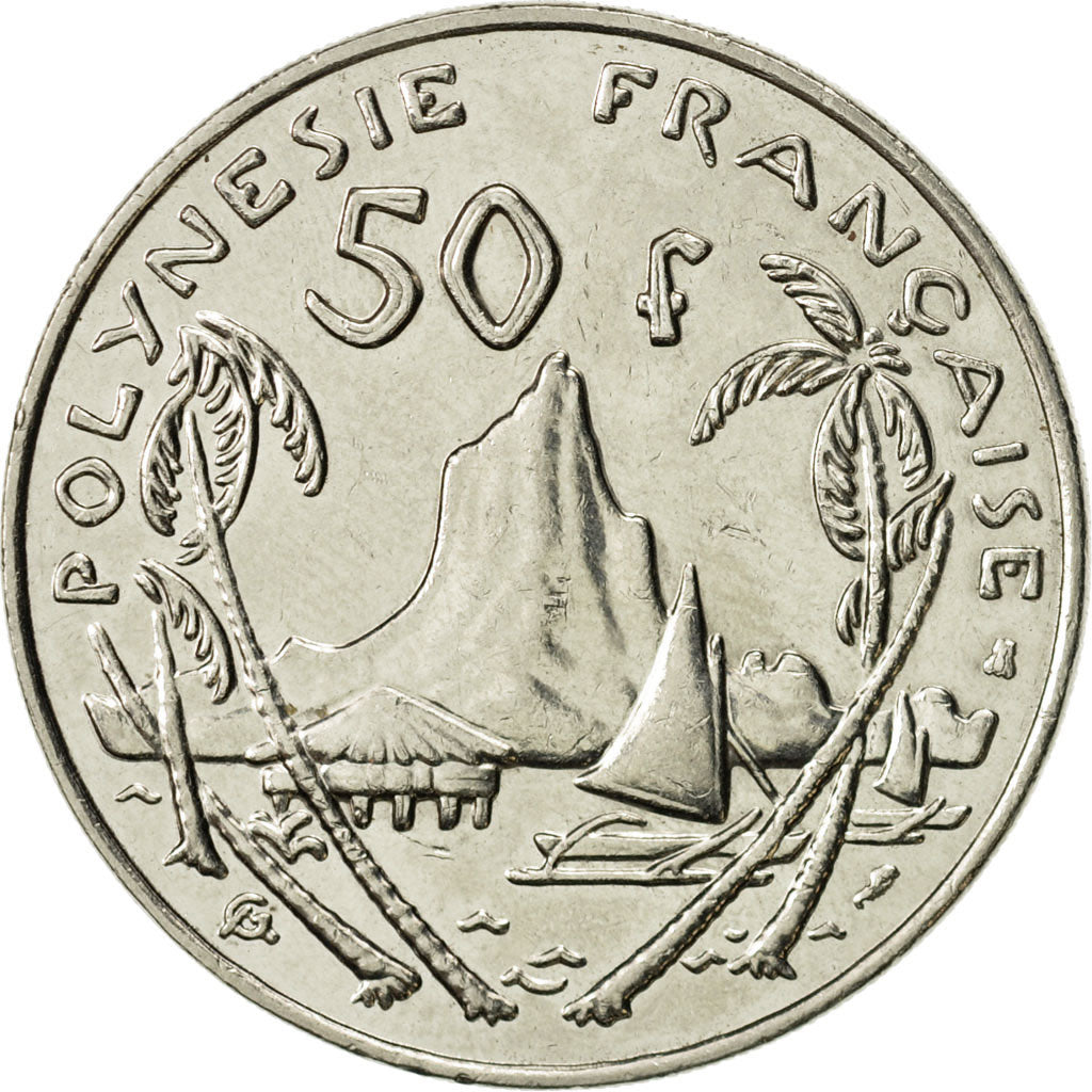 Coin, French Polynesia, 50 Francs, 1998, Paris, AU(55-58), Nickel, KM:13