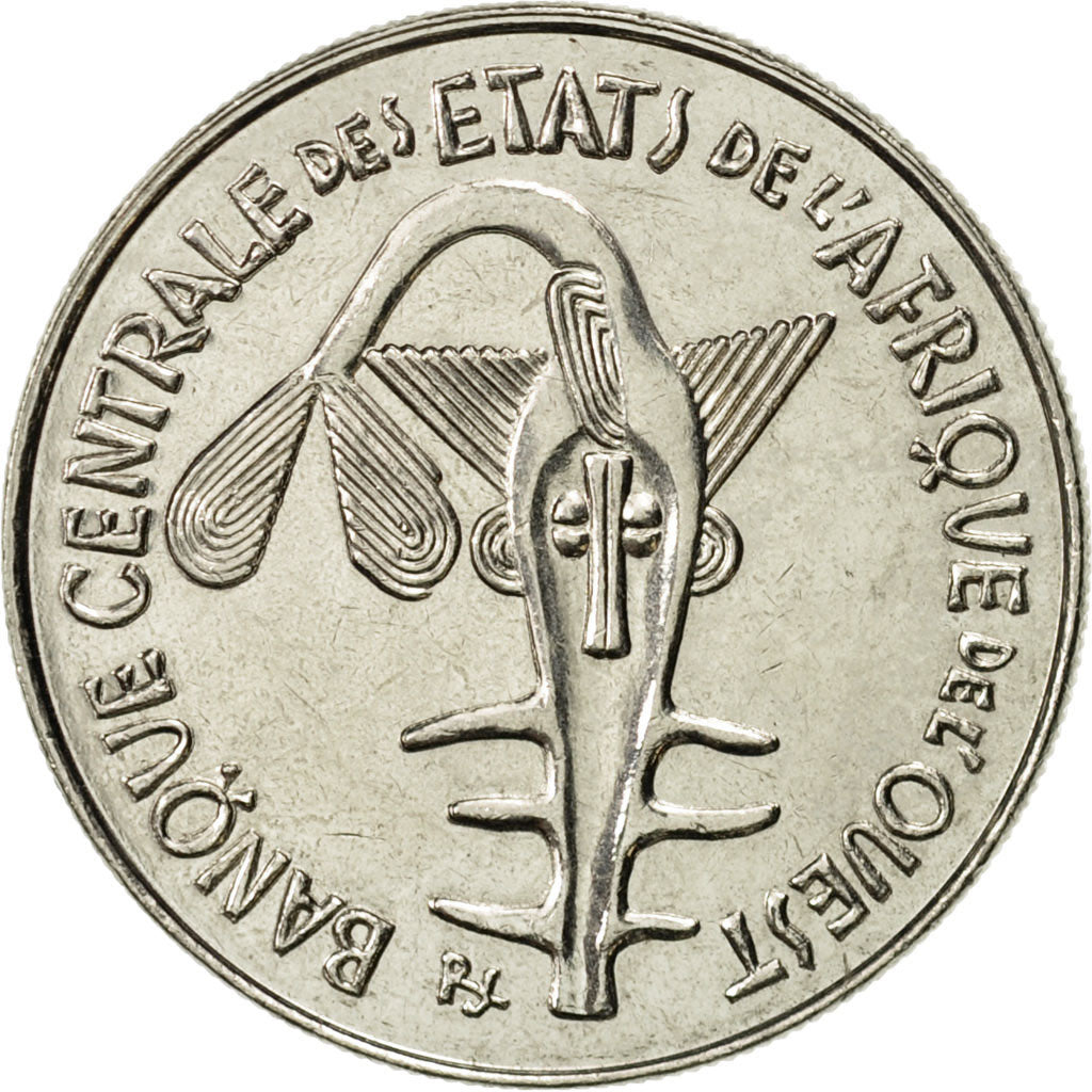 Coin, West African States, 100 Francs, 1997, Paris, AU(55-58), Nickel, KM:4