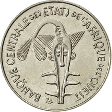 Coin, West African States, 100 Francs, 1989, Paris, AU(55-58), Nickel, KM:4