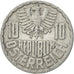 Munten, Oostenrijk, 10 Groschen, 1959, Vienna, ZF+, Aluminium, KM:2878
