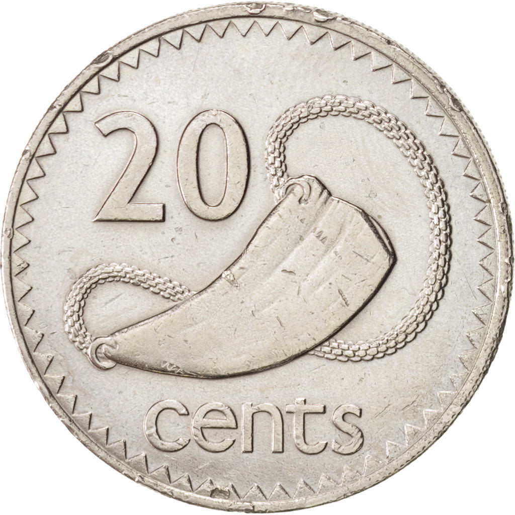 Figi, Elizabeth II, 20 Cents, 1986, SPL, Rame-nichel, KM:53