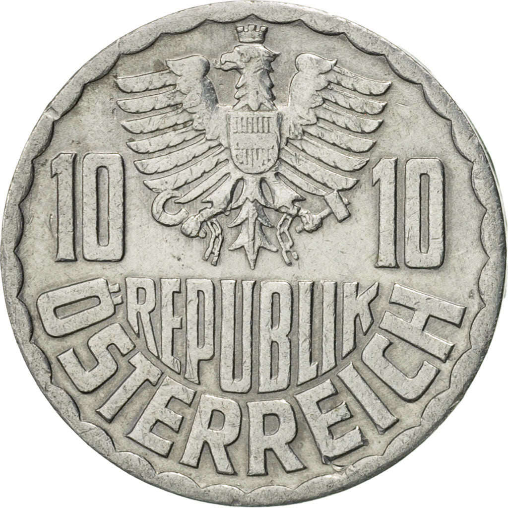 Münze, Österreich, 10 Groschen, 1966, Vienna, VZ, Aluminium, KM:2878