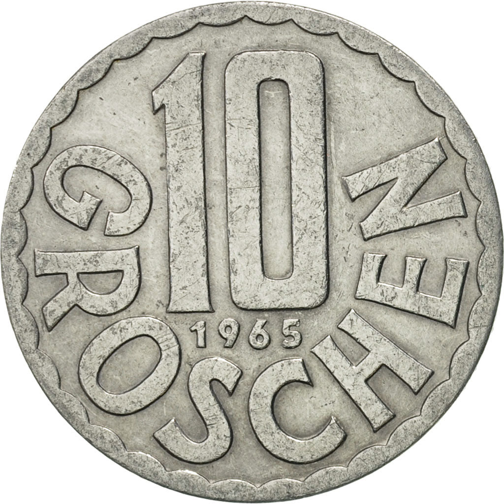 Moneta, Austria, 10 Groschen, 1965, Vienna, SPL-, Alluminio, KM:2878