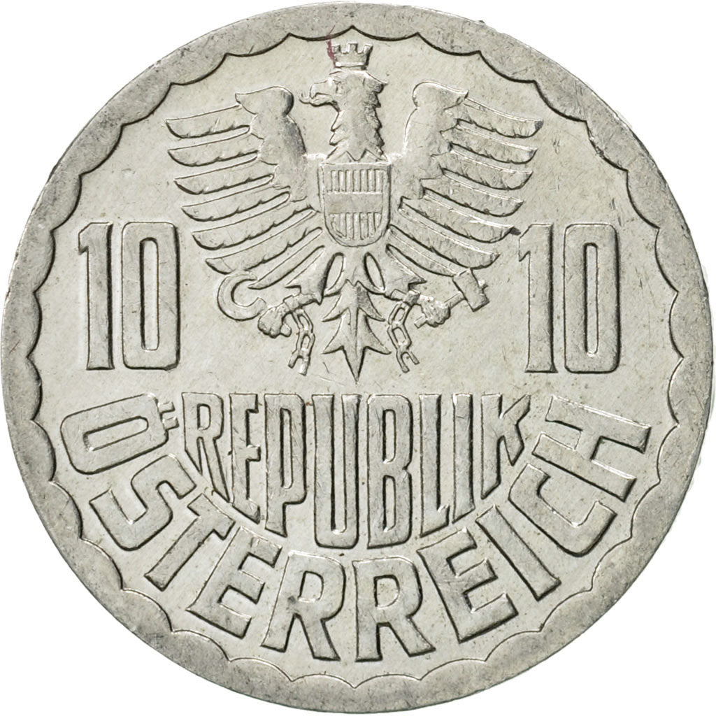 Coin, Austria, 10 Groschen, 1986, Vienna, AU(55-58), Aluminum, KM:2878
