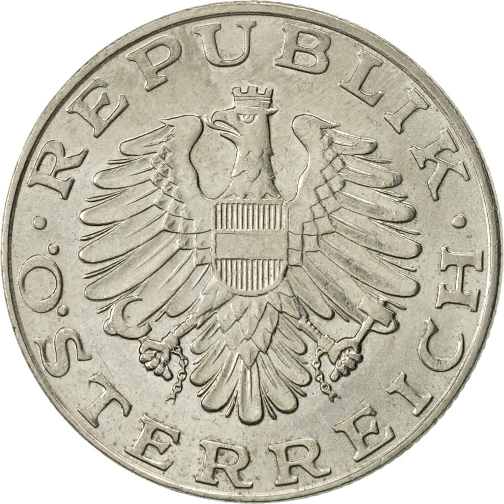 Coin, Austria, 10 Schilling, 1990, VF(20-25), Copper-Nickel Plated Nickel