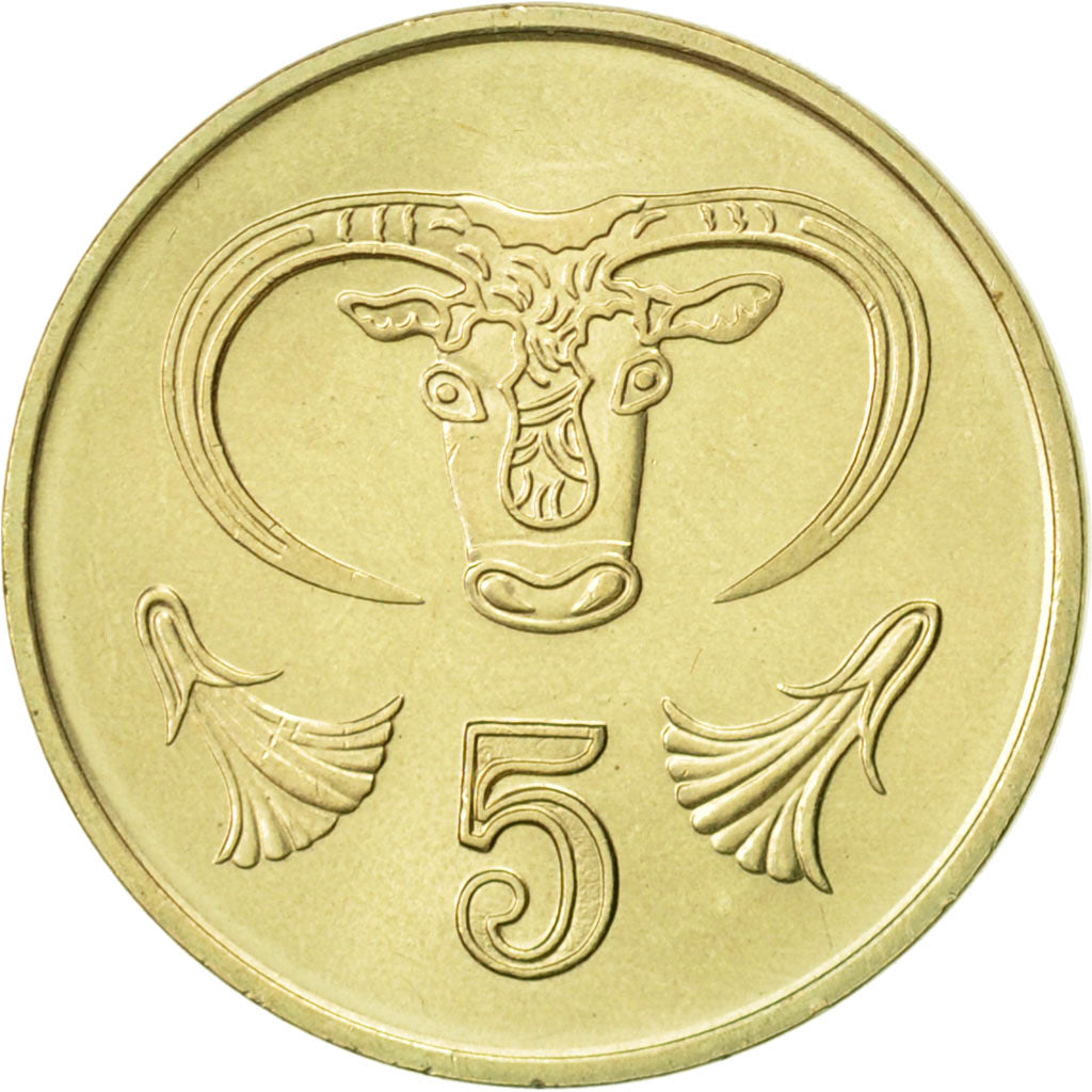 Coin, Cyprus, 5 Cents, 1998, MS(60-62), Nickel-brass, KM:55.3
