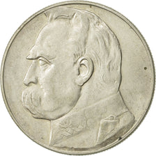 Poland, 10 Zlotych, 1935, Warsaw, AU(55-58), Silver, KM:29