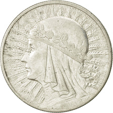 Poland, 10 Zlotych, 1932, Warsaw, AU(50-53), Silver, KM:22
