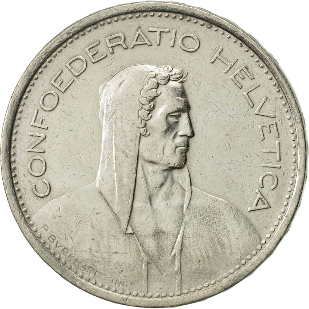 Münze, Schweiz, 5 Francs, 1968, Bern, VZ, Copper-nickel, KM:40a.1