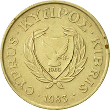 Monnaie, Chypre, 5 Cents, 1983, SUP, Nickel-brass, KM:55.1