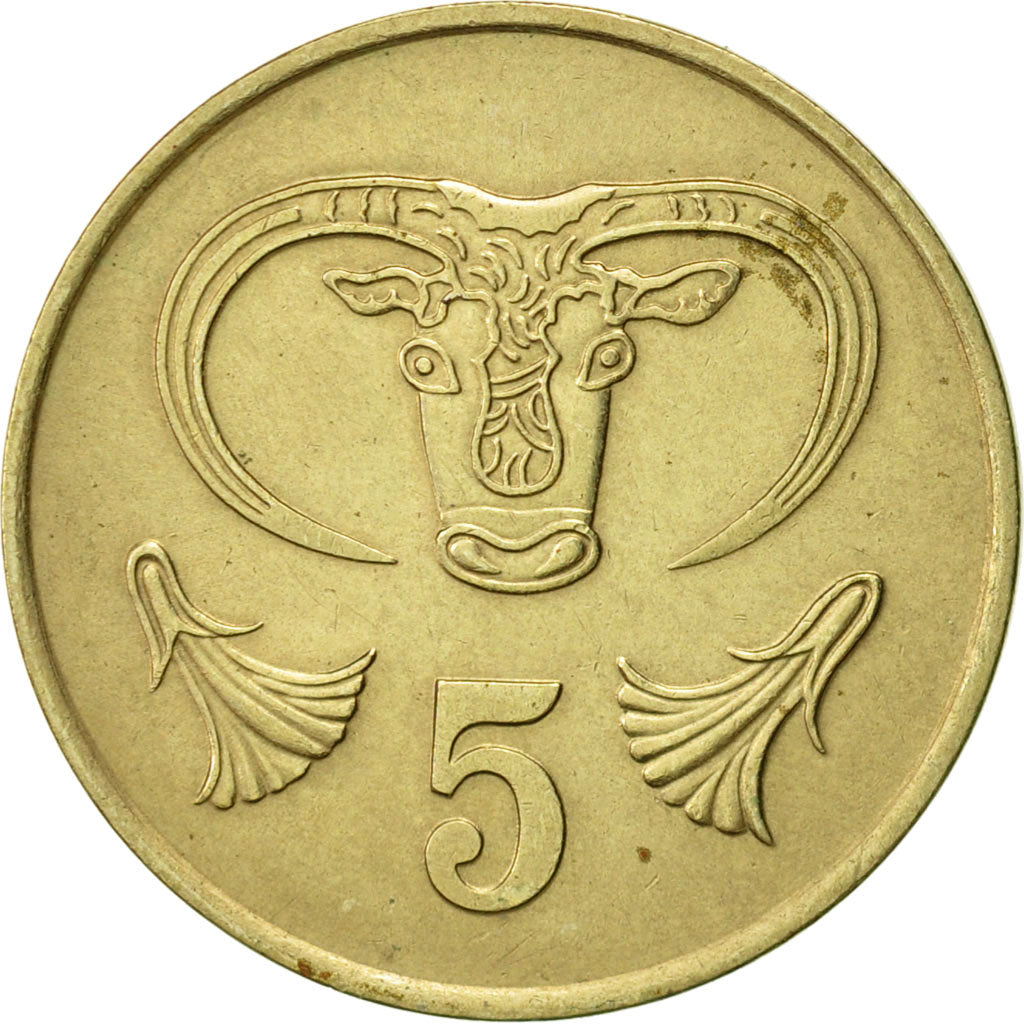 Moneta, Cipro, 5 Cents, 1983, SPL-, Nichel-ottone, KM:55.1
