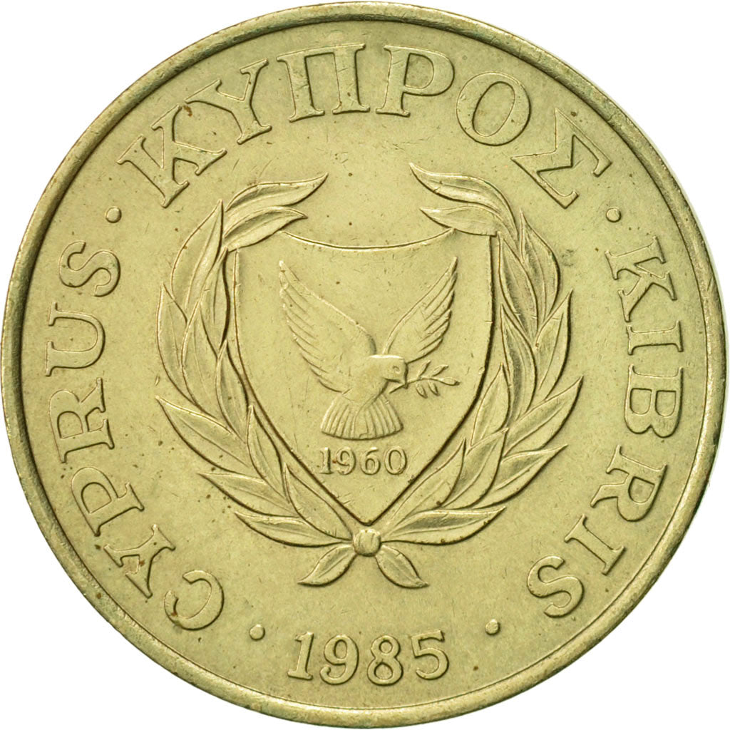 Monnaie, Chypre, 5 Cents, 1985, SUP, Nickel-brass, KM:55.2