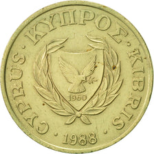 Coin, Cyprus, 5 Cents, 1988, AU(55-58), Nickel-brass, KM:55.2