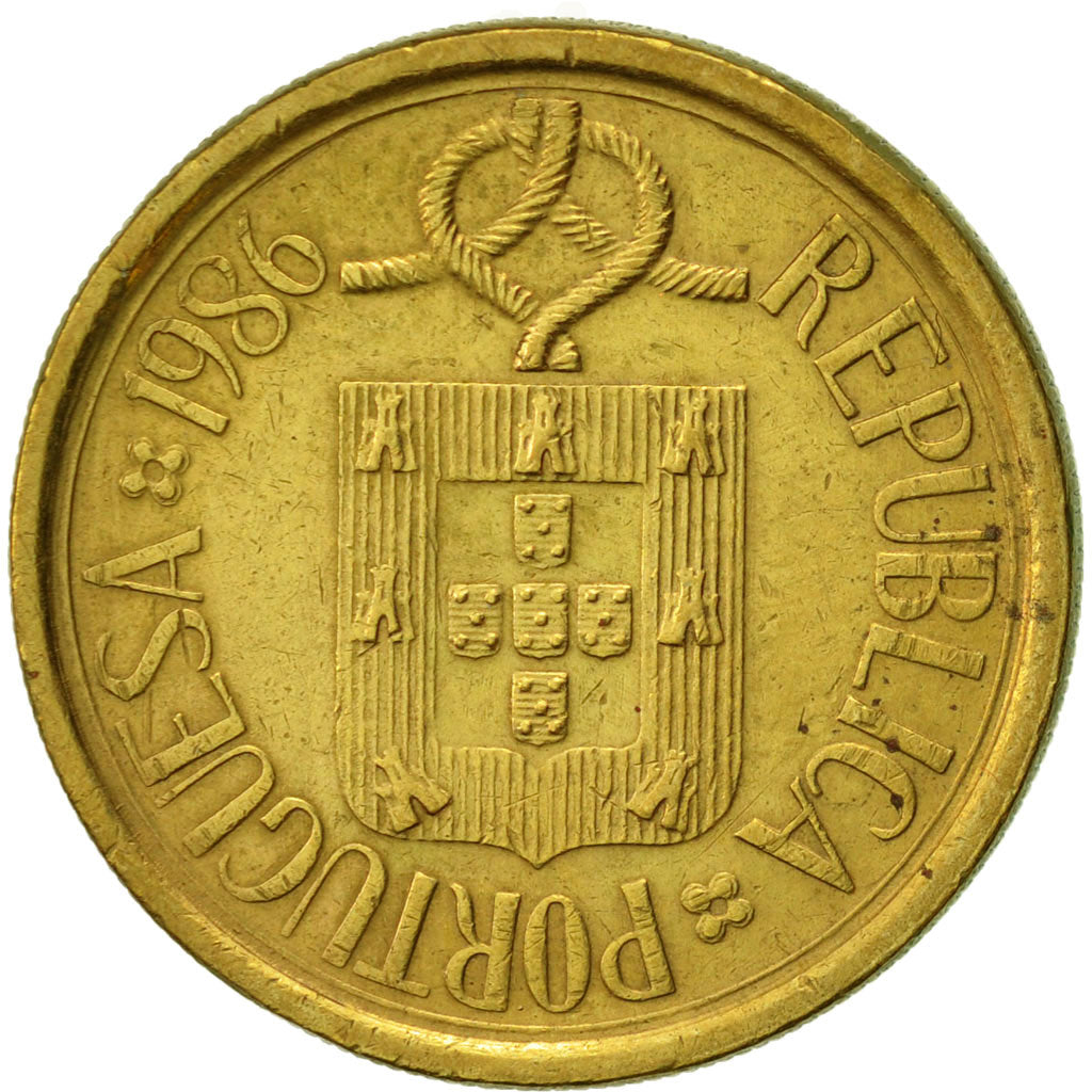 Coin, Portugal, 10 Escudos, 1986, AU(50-53), Nickel-brass, KM:633