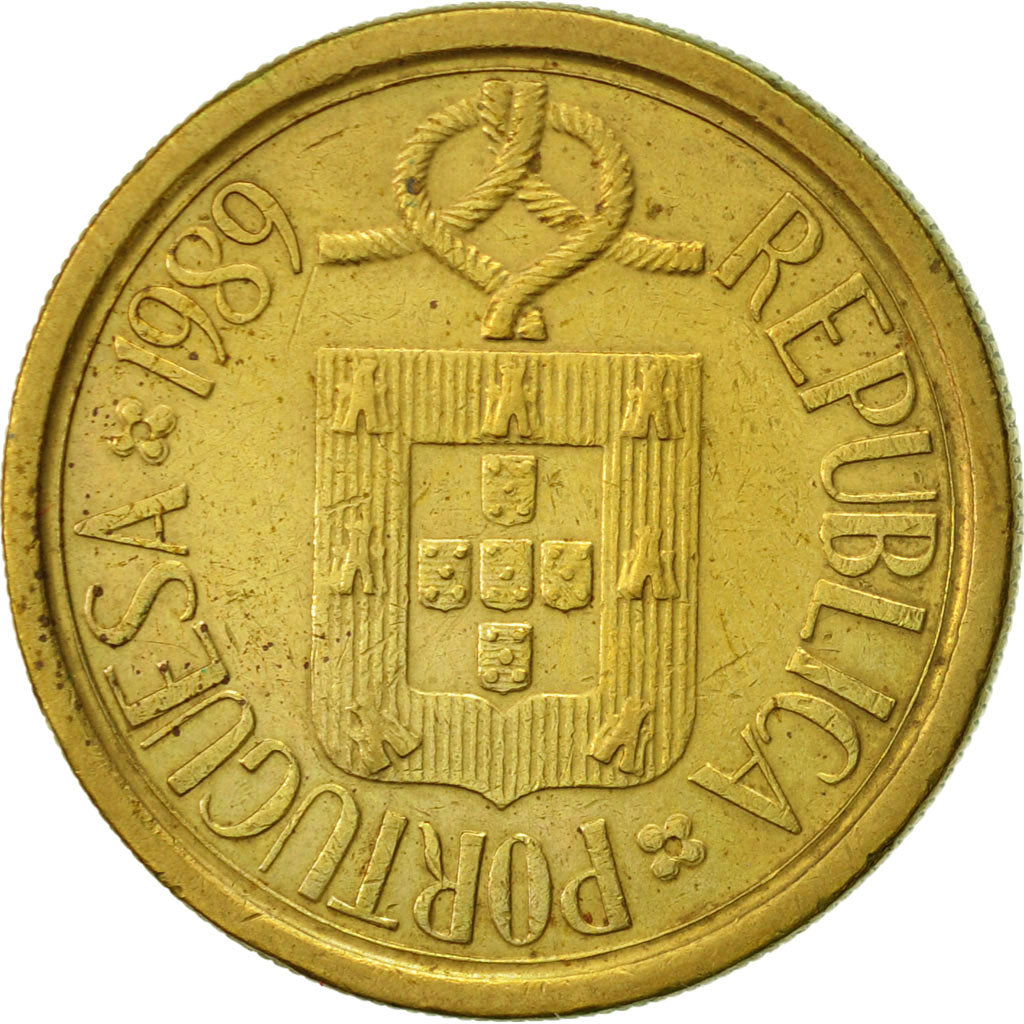Münze, Portugal, 10 Escudos, 1989, SS+, Nickel-brass, KM:633