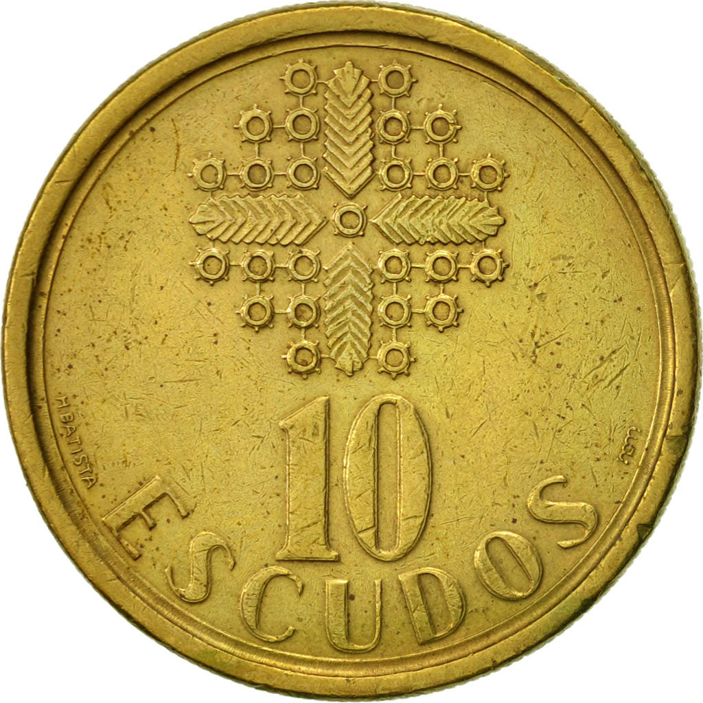 Münze, Portugal, 10 Escudos, 1989, SS+, Nickel-brass, KM:633