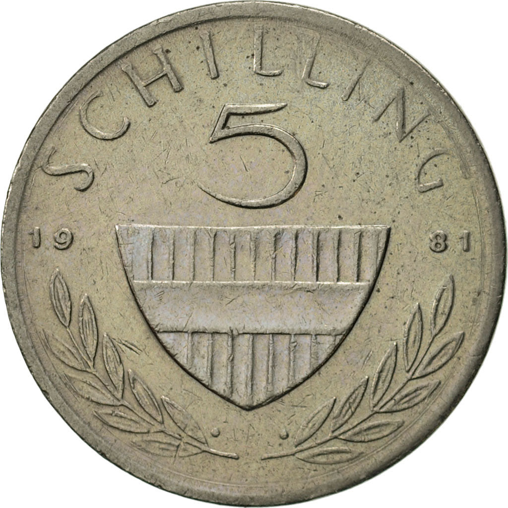 Münze, Österreich, 5 Schilling, 1981, VZ, Copper-nickel, KM:2889a