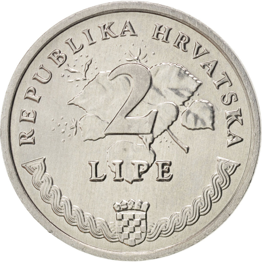 Croatia, 2 Lipe, 1993, KM:4