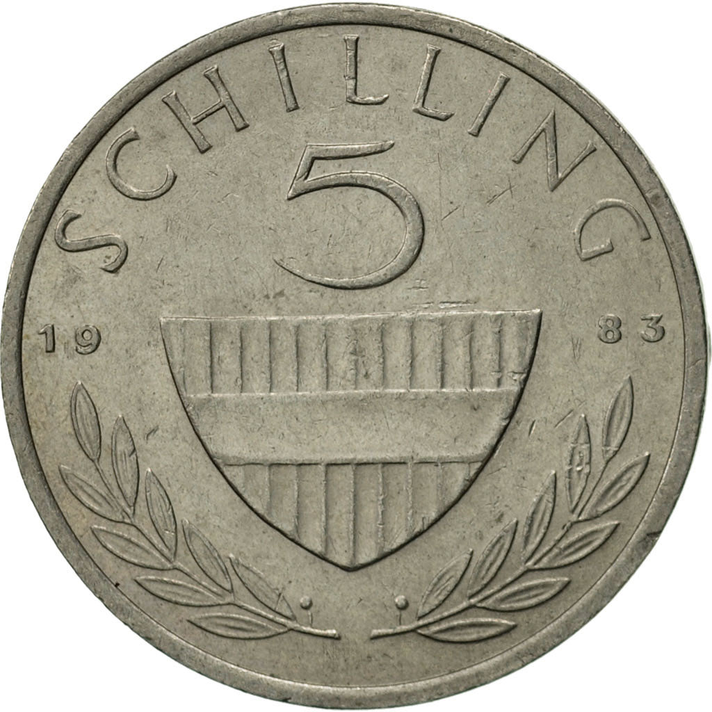 Coin, Austria, 5 Schilling, 1983, AU(55-58), Copper-nickel, KM:2889a