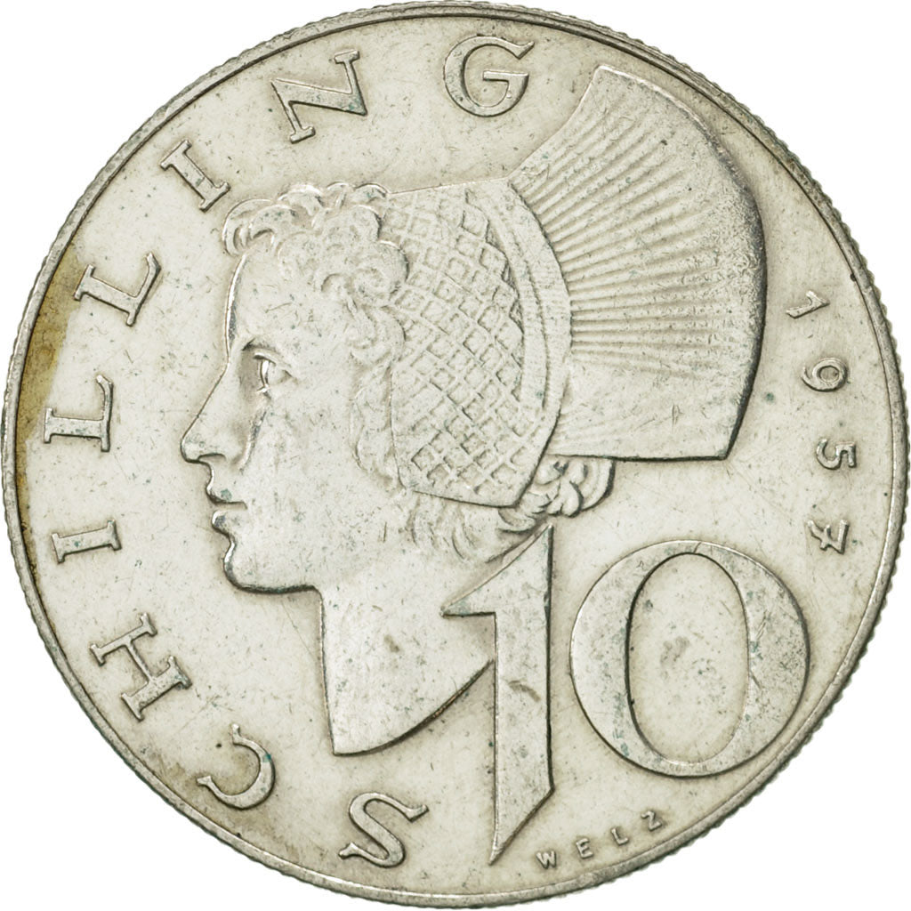 Coin, Austria, 10 Schilling, 1957, AU(50-53), Silver, KM:2882