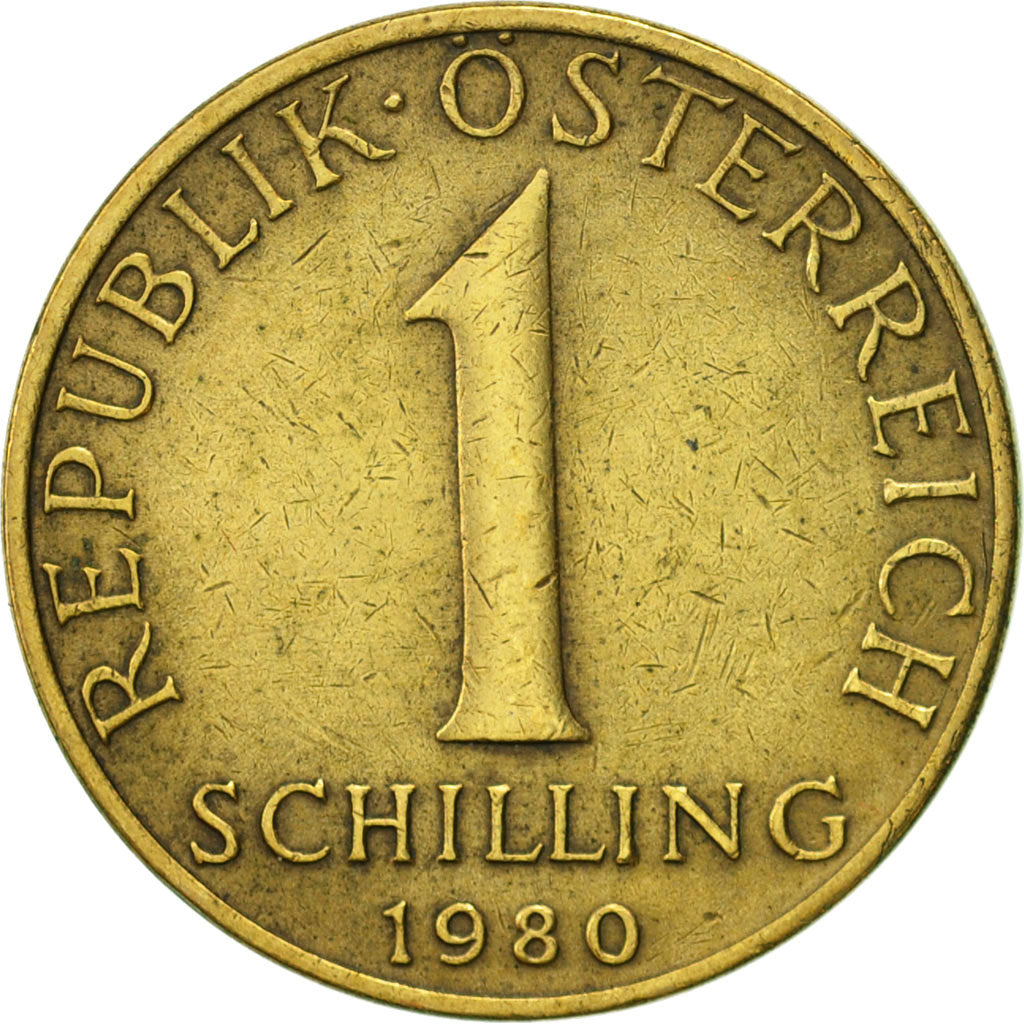 Coin, Austria, Schilling, 1980, EF(40-45), Aluminum-Bronze, KM:2886
