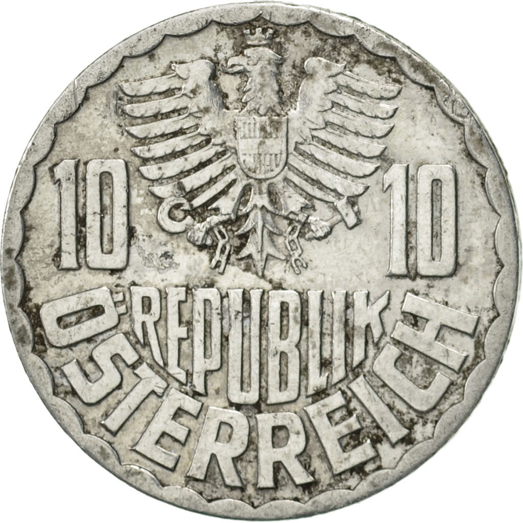 Coin, Austria, 10 Groschen, 1977, Vienna, EF(40-45), Aluminum, KM:2878