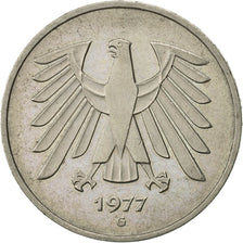 Coin, GERMANY - FEDERAL REPUBLIC, 5 Mark, 1977, Karlsruhe, AU(55-58)