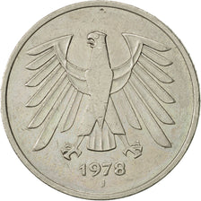 Coin, GERMANY - FEDERAL REPUBLIC, 5 Mark, 1978, Hambourg, AU(50-53)