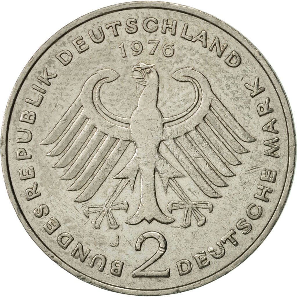 Monnaie, République fédérale allemande, 2 Mark, 1976, Hambourg, TTB+