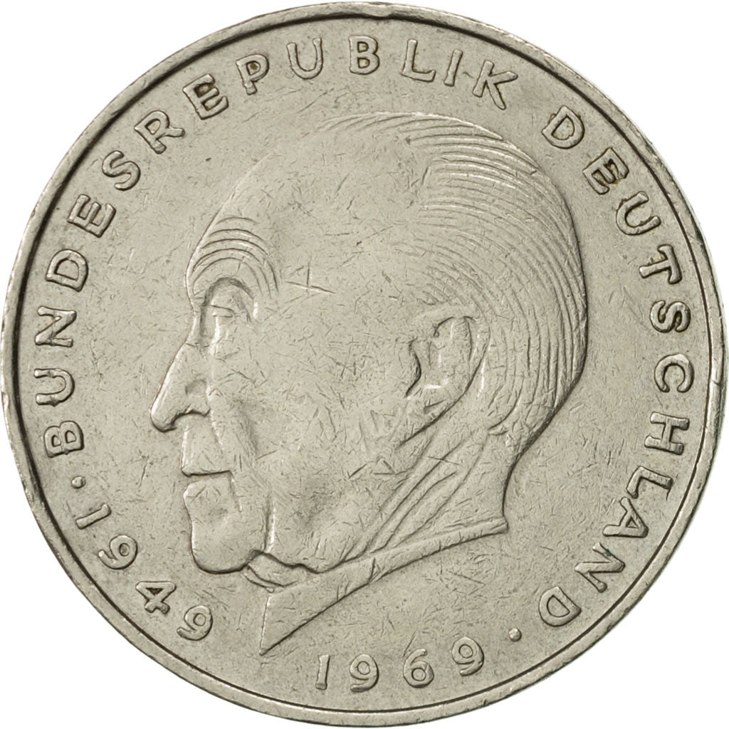 Moneta, Niemcy - RFN, 2 Mark, 1972, Munich, AU(50-53), Miedź-Nikiel niklowany