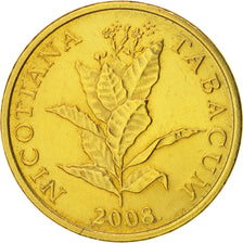 Coin, Croatia, 10 Lipa, 2008, AU(55-58), Brass plated steel, KM:16