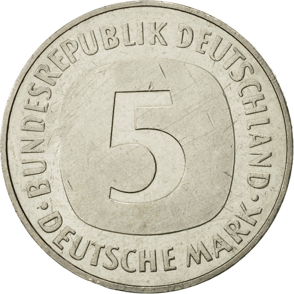 Coin, GERMANY - FEDERAL REPUBLIC, 5 Mark, 1984, Hambourg, VF(30-35)
