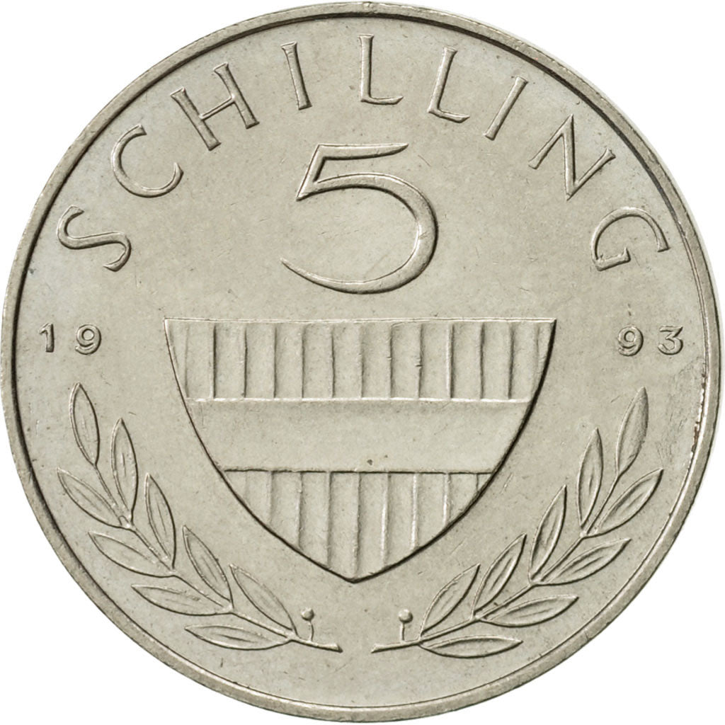 Coin, Austria, 5 Schilling, 1993, MS(60-62), Copper-nickel, KM:2889a