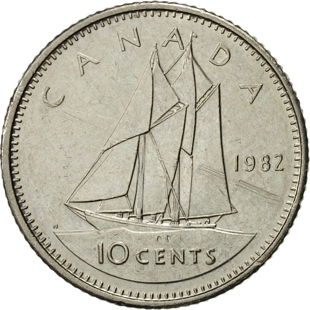 Coin, Canada, Elizabeth II, 10 Cents, 1982, Royal Canadian Mint, Ottawa