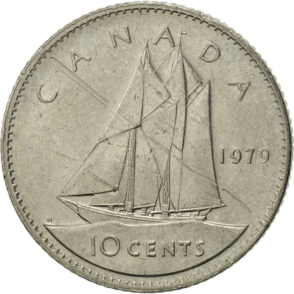 Moneta, Canada, Elizabeth II, 10 Cents, 1979, Royal Canadian Mint, Ottawa, BB+
