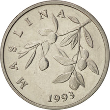 Moneda, Croacia, 20 Lipa, 1993, EBC, Níquel chapado en acero, KM:7