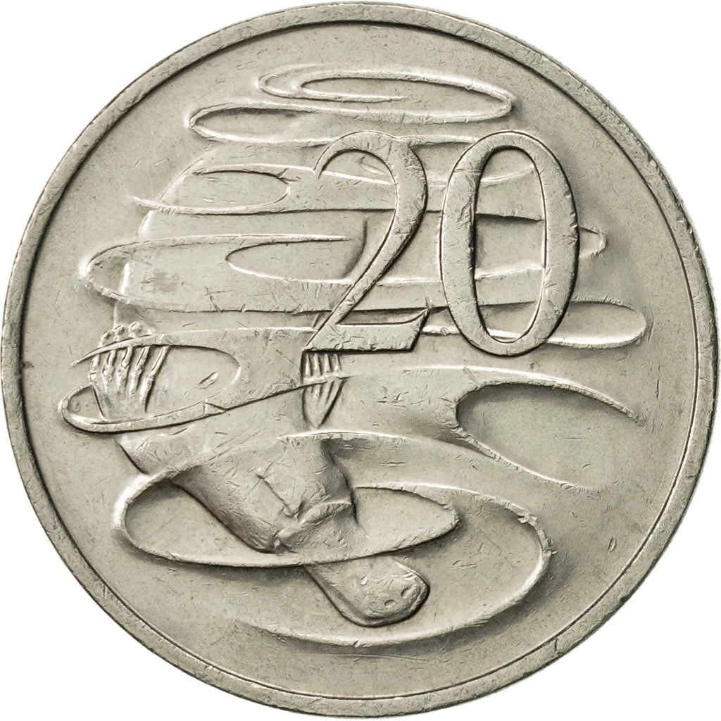 Coin, Australia, Elizabeth II, 20 Cents, 1977, AU(50-53), Copper-nickel, KM:66