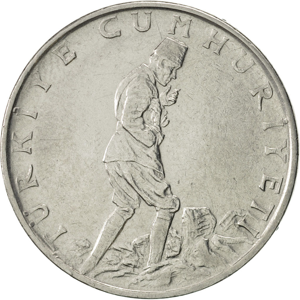 Moneta, Turcja, 2-1/2 Lira, 1976, AU(50-53), Stal nierdzewna, KM:893.2