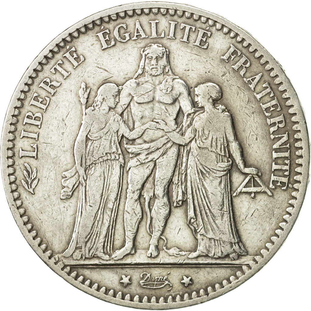 Coin, France, Hercule, 5 Francs, 1875, Paris, EF(40-45), Silver, KM:820.1