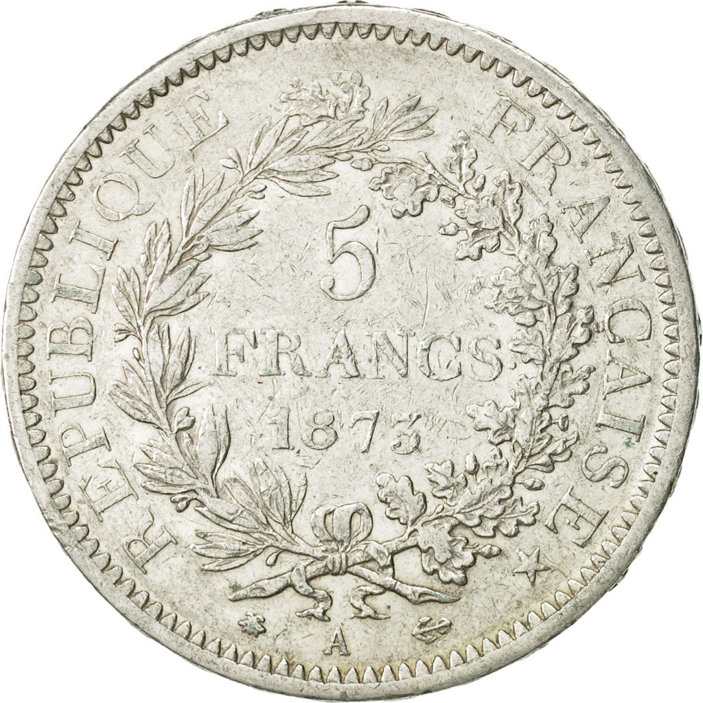 Monnaie, France, Hercule, 5 Francs, 1873, Paris, TTB, Argent, KM:820.1