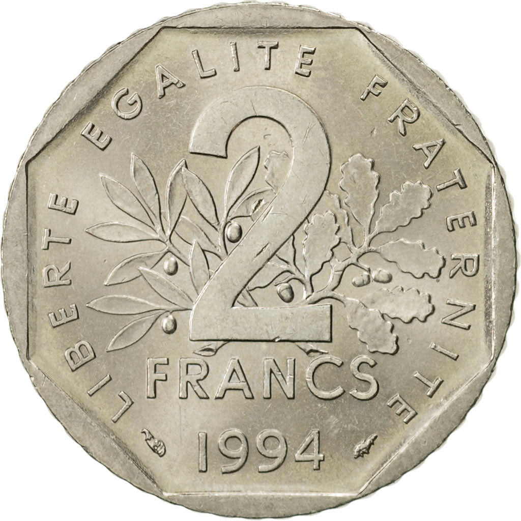 Coin, France, Semeuse, 2 Francs, 1994, Paris, MS(60-62), Nickel, KM:942.1