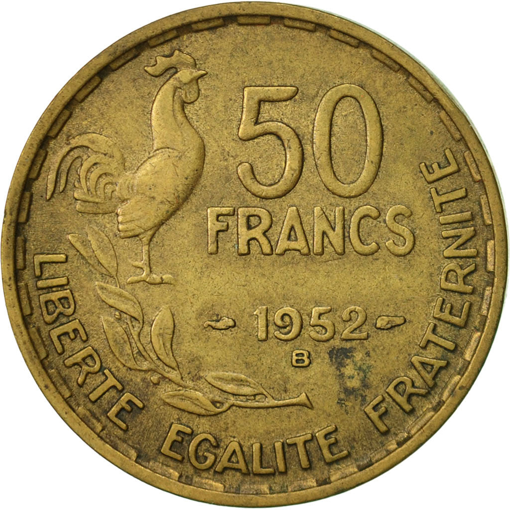 Munten, Frankrijk, Guiraud, 50 Francs, 1952, Beaumont - Le Roger, ZF