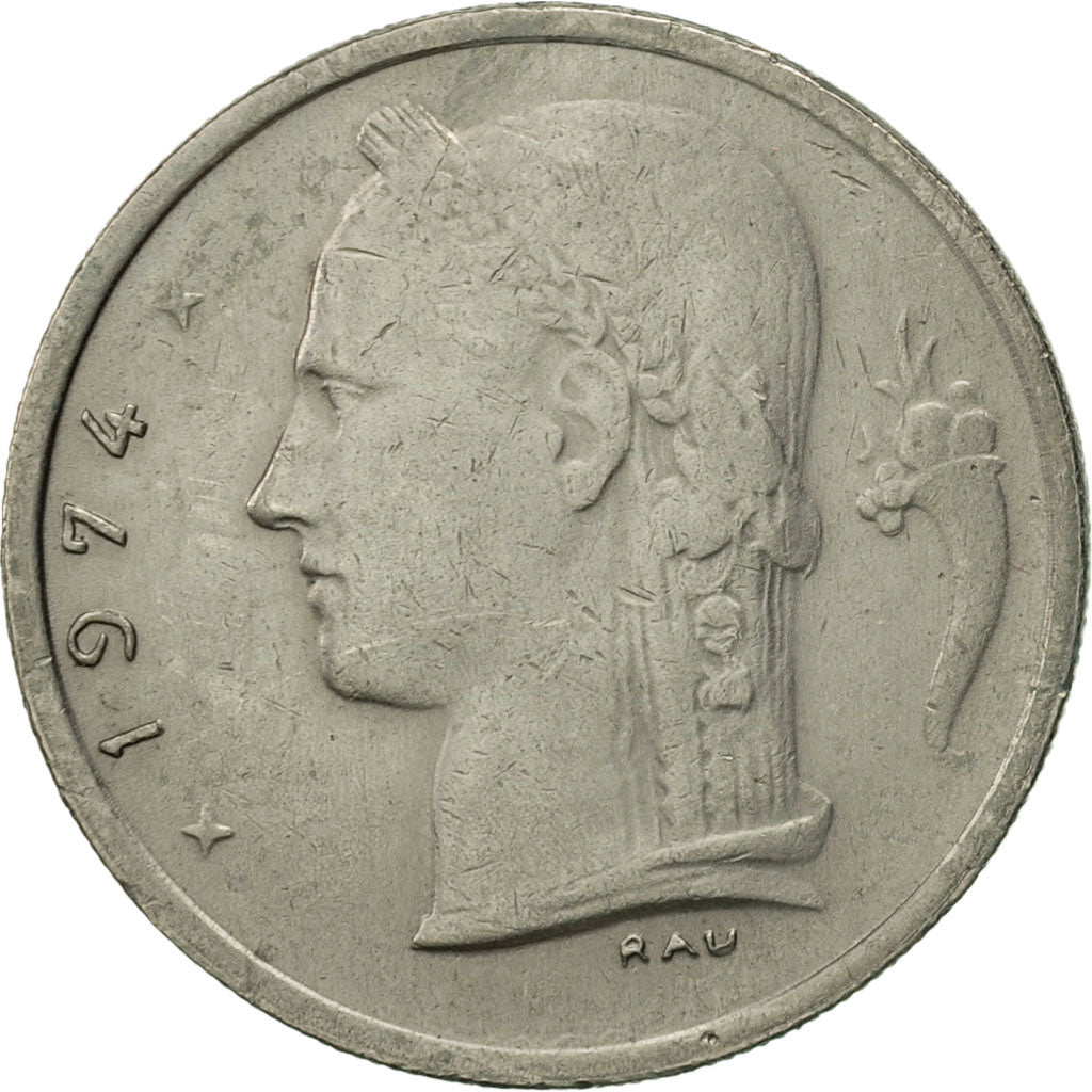 Coin, Belgium, Franc, 1974, EF(40-45), Copper-nickel, KM:142.1